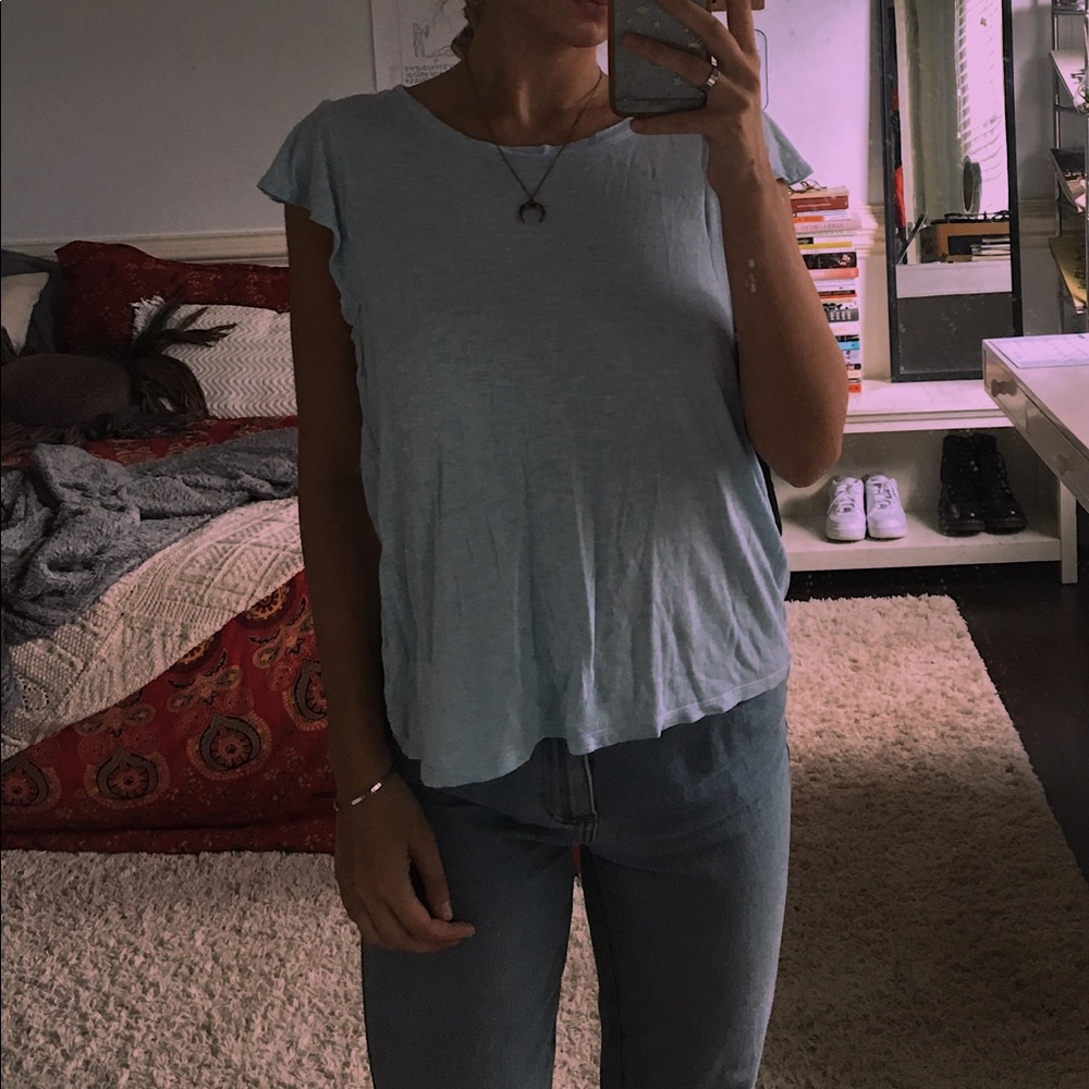 Old Navy Ruffled Shoulder Top